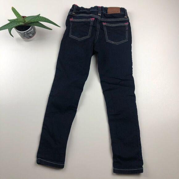 Vigoss Whiskered Jasind Dark Wash Skinny Jeans Adjustable Girls Size 5 - Picture 8 of 8